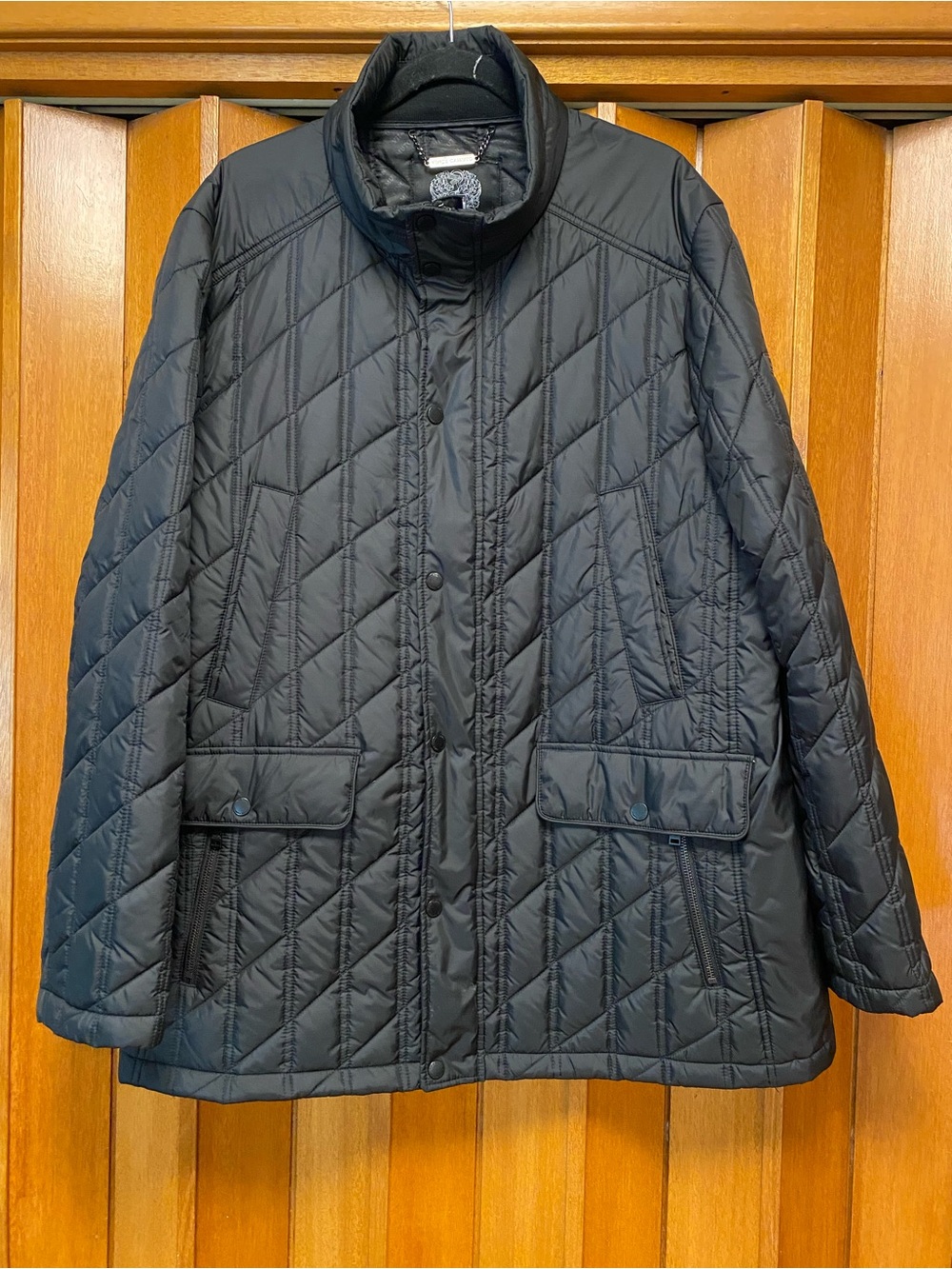 Vince Camuto Men's Black Diamond-Quilt Puffer Coat